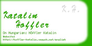 katalin hoffler business card